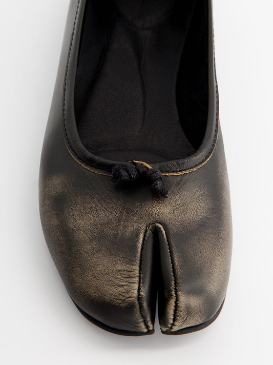 Brush-off leather tabi ballerina flats - ULK Karva