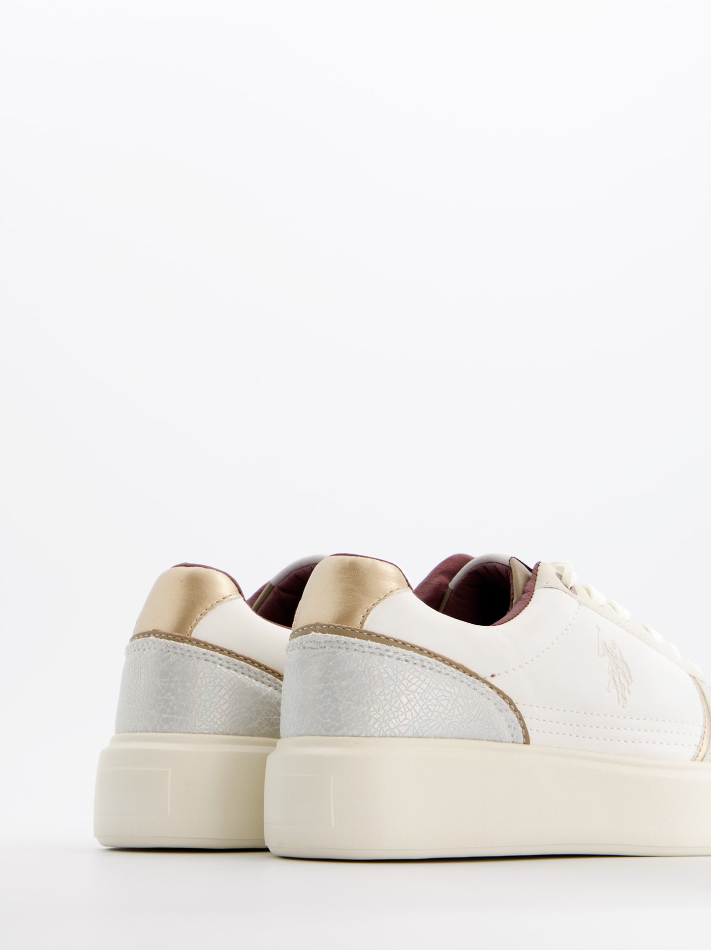 Zapatillas blancas efecto piel - U.S. Polo Assn. Zabry