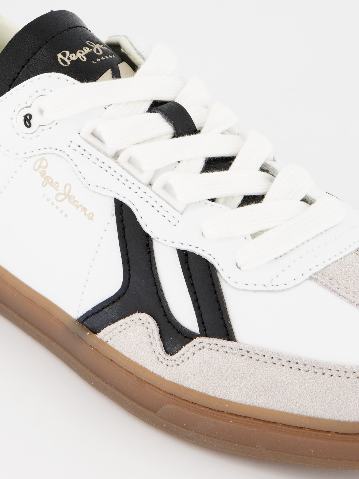 Zapatillas de piel con detalles en ante Pepe Jeans