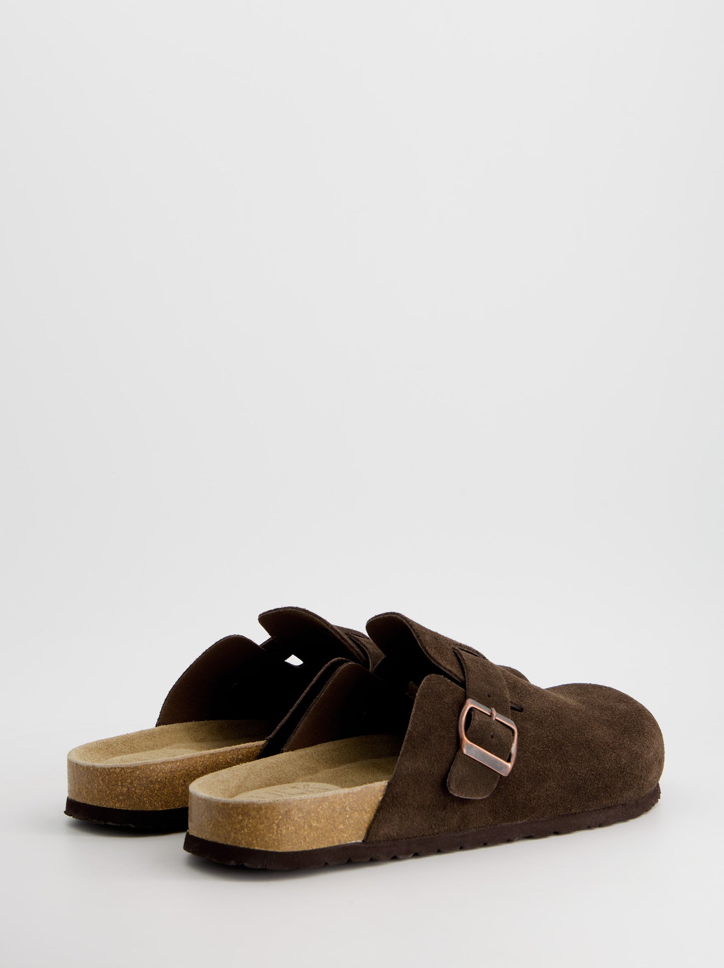 Phoenix brown suede clogs