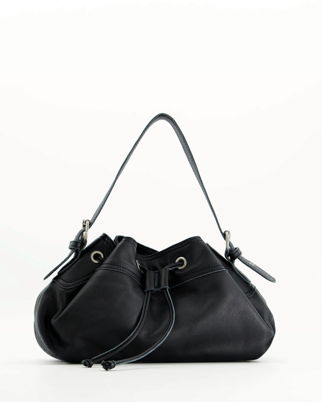 Black leather bag - Pomelie