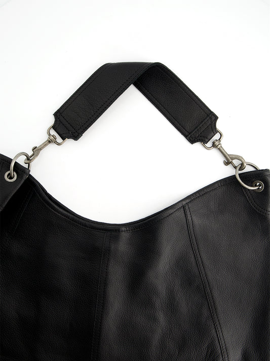 Bolso hobo en piel con mosquetones - Apris