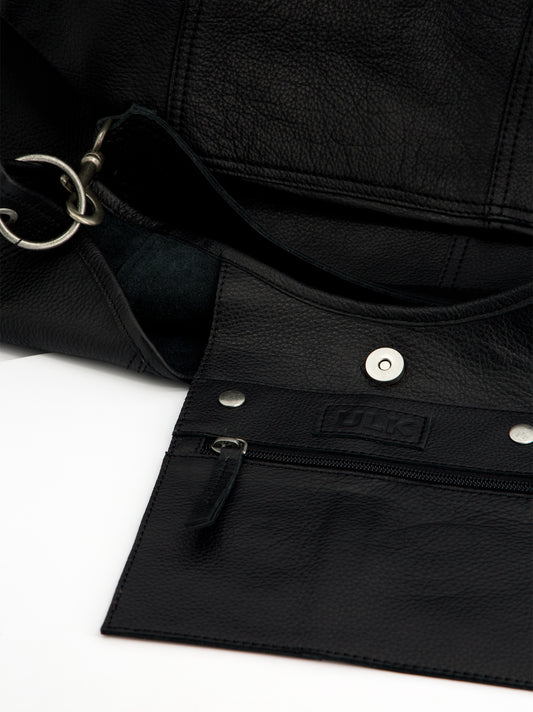 Bolso hobo en piel con mosquetones - Apris