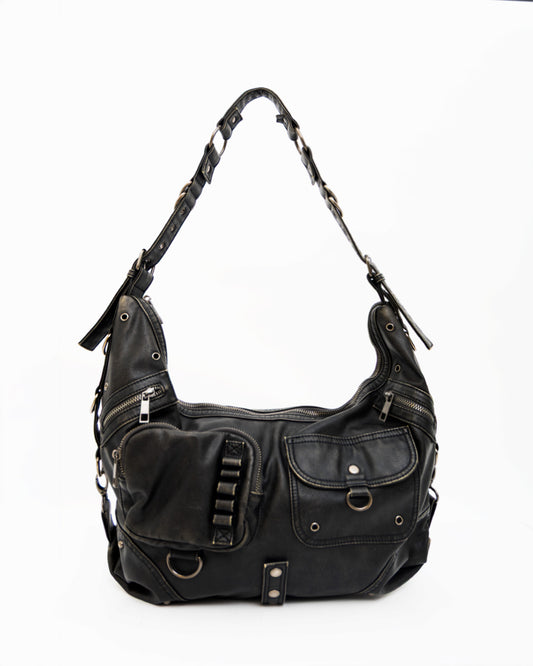 Bolso efecto desgastado negro - Oxid