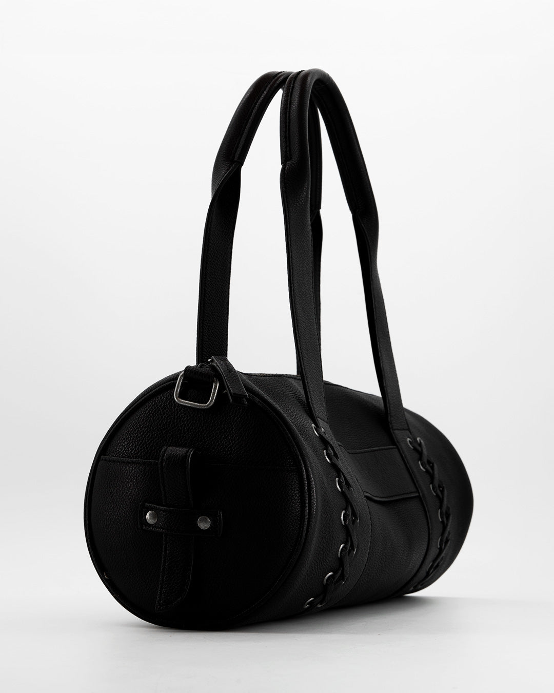 Bolso de piel negro bowling - Paquita
