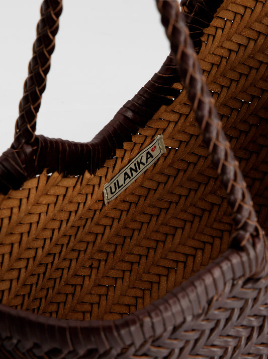 Bolso shopper de piel trenzada - Romi