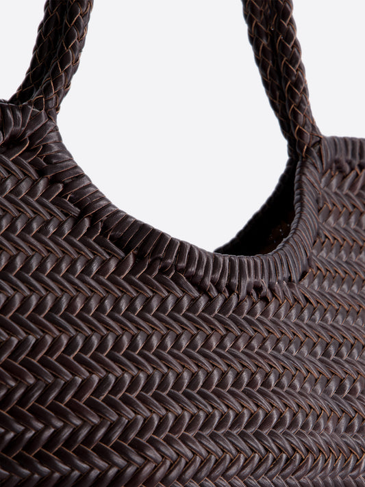 Bolso shopper maxi de piel trenzada - Romi XL