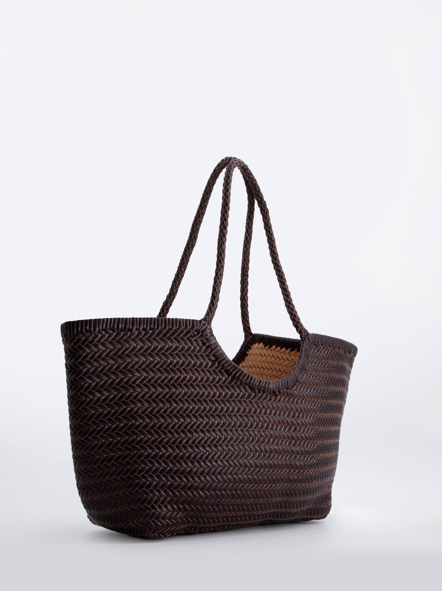 Bolso shopper maxi de piel trenzada - Romi XL