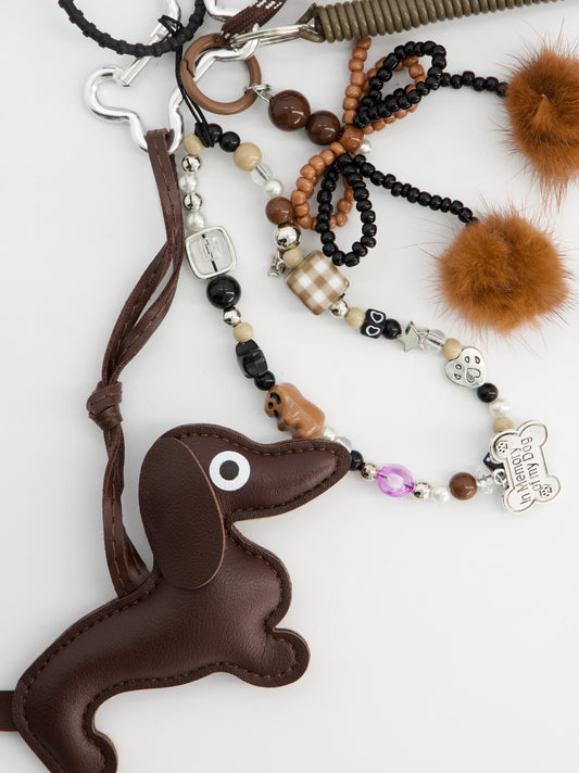 Bolso tote de pelo con charms - Fuzzy