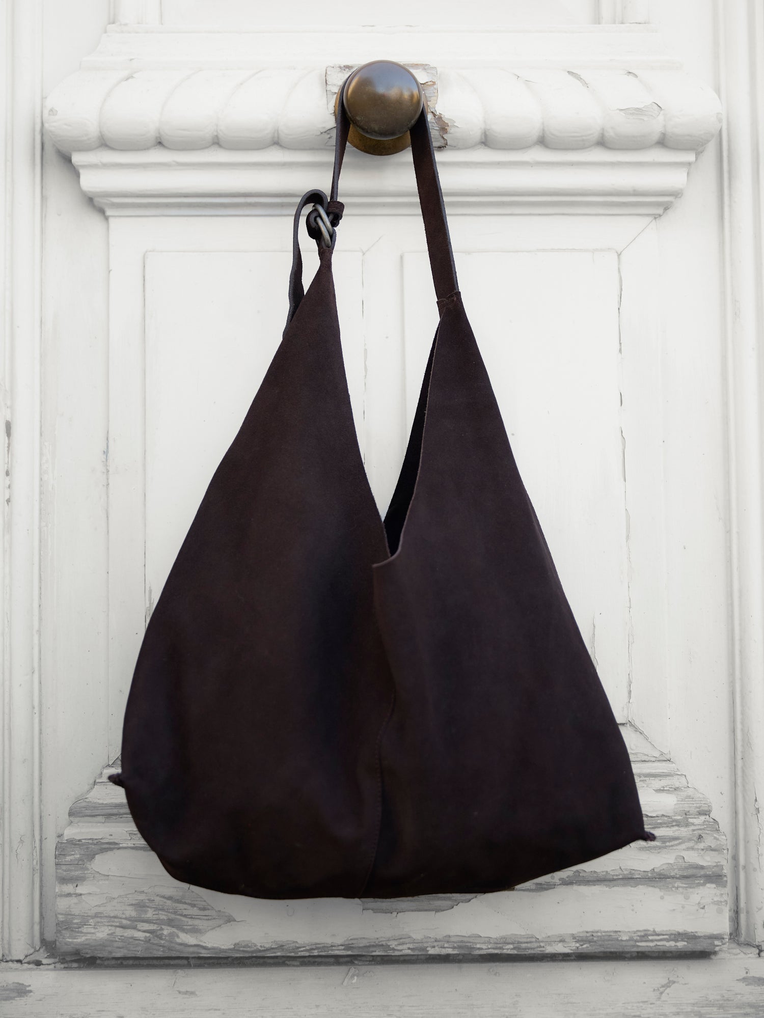 Bolso hobo de ante marrón - Carmeneta