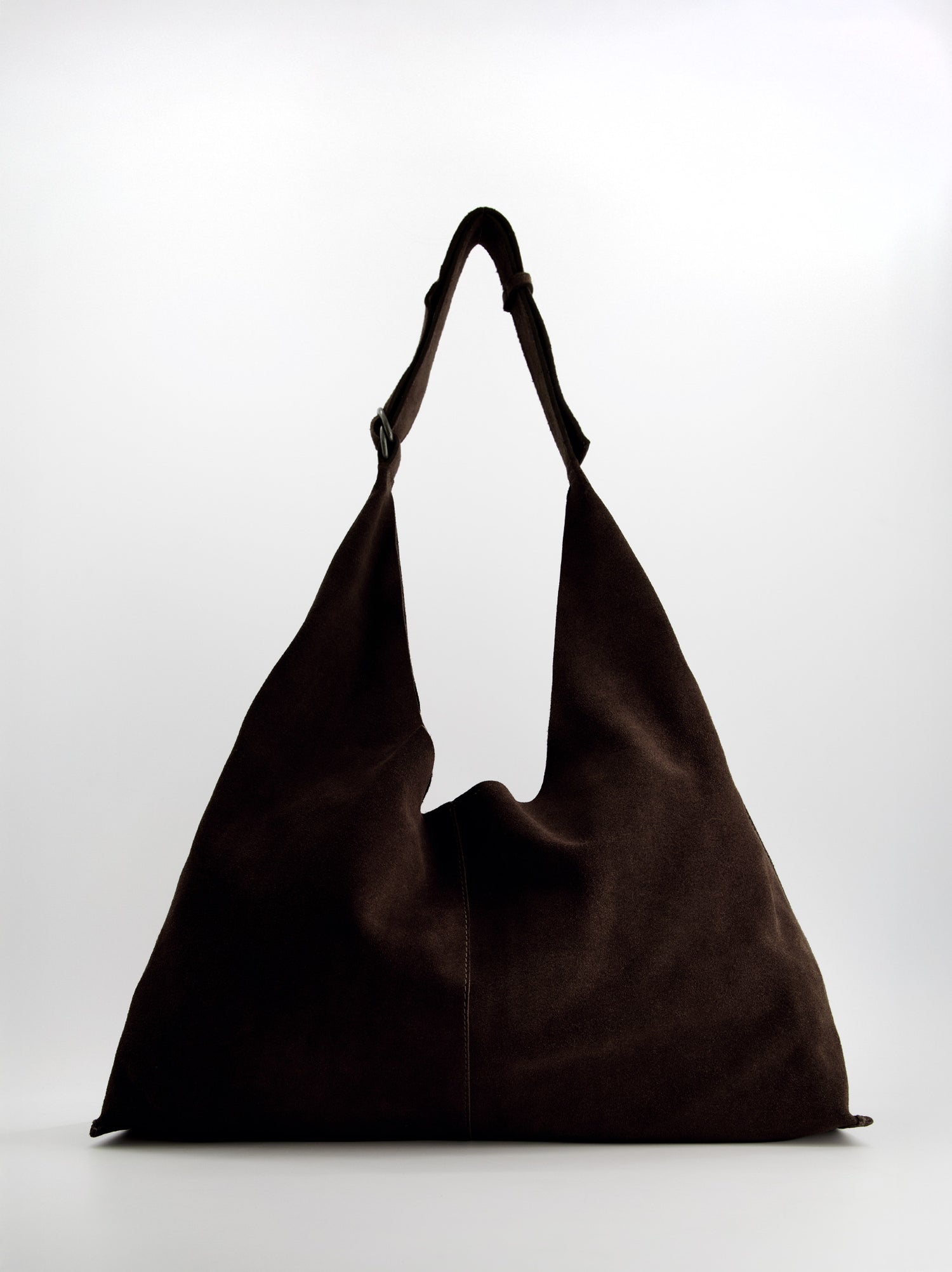 Bolso hobo de ante marrón - Carmeneta