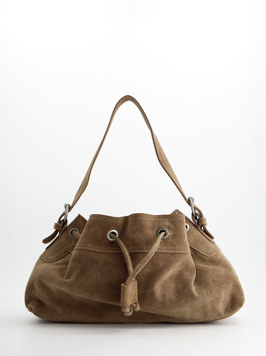 Bolso bucket de piel cierre ajustable - Pomelie