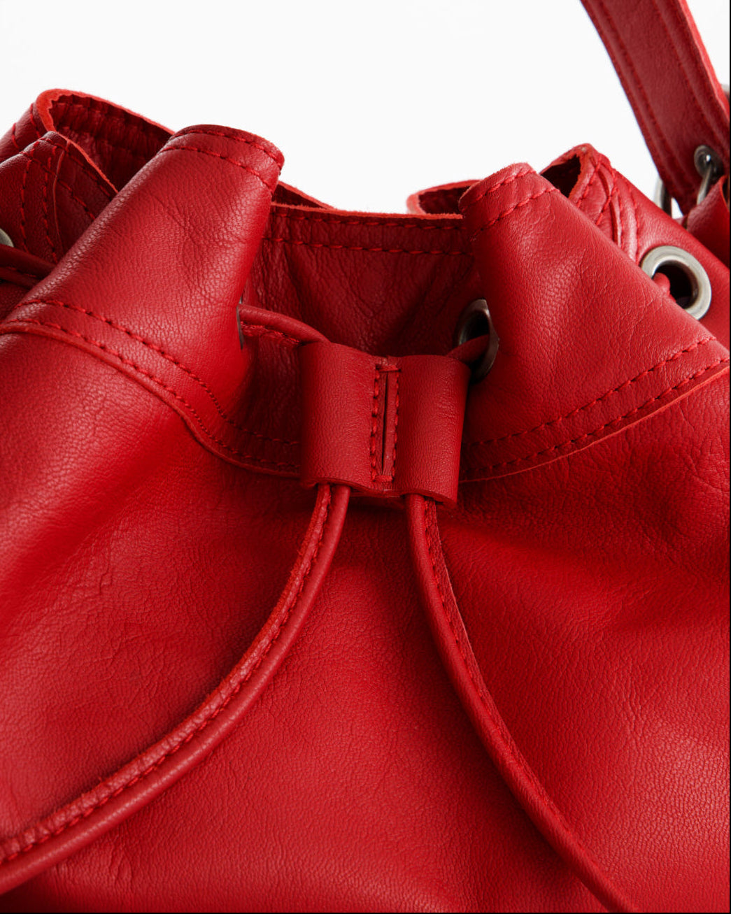 Bolso de piel rojo - Pomelie