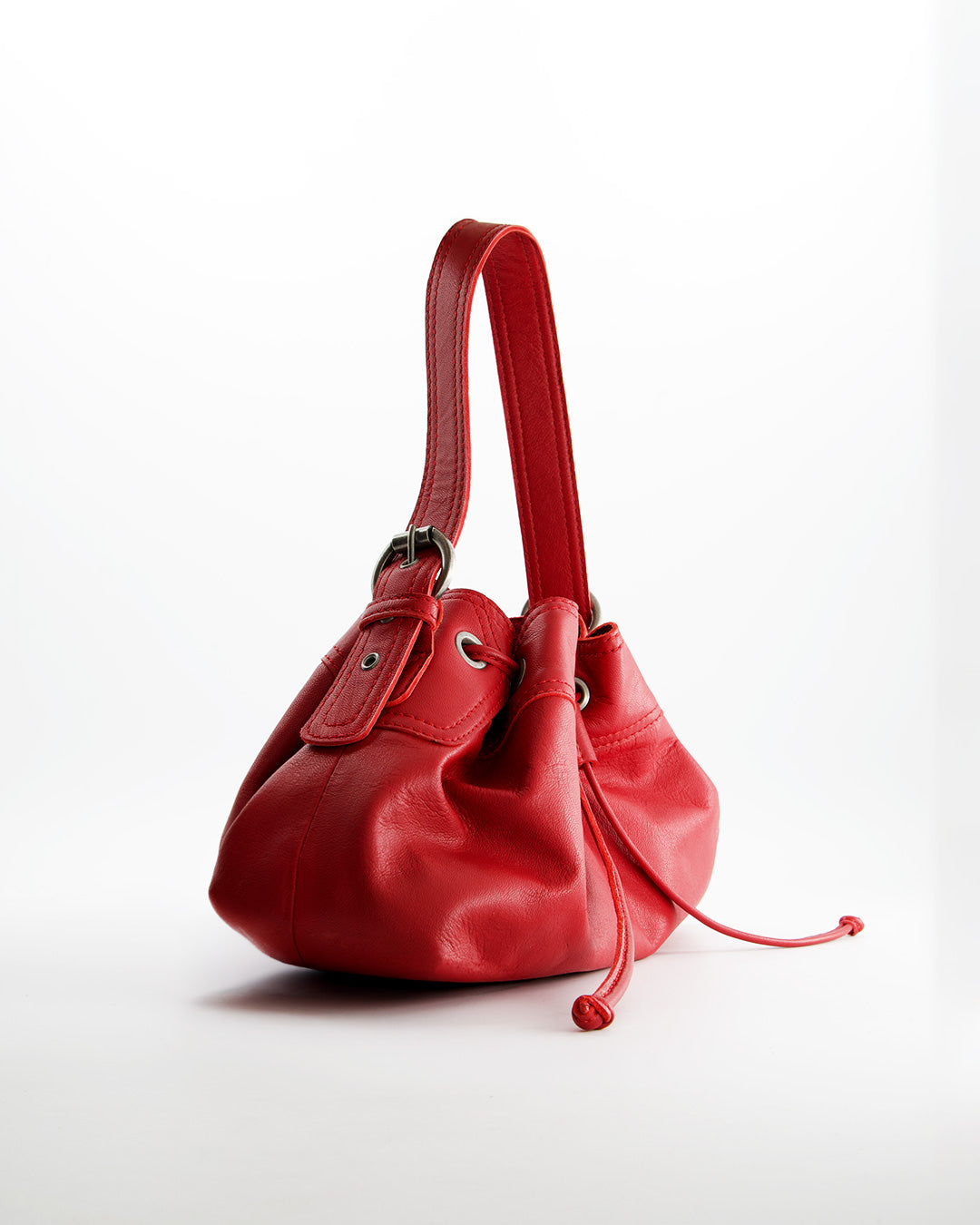 Bolso de piel rojo - Pomelie