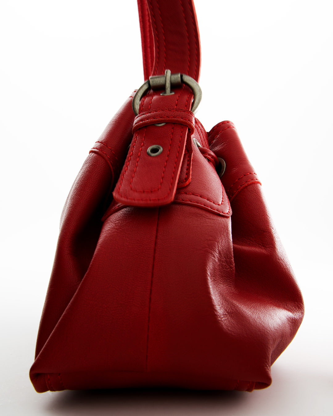 Bolso de piel rojo - Pomelie