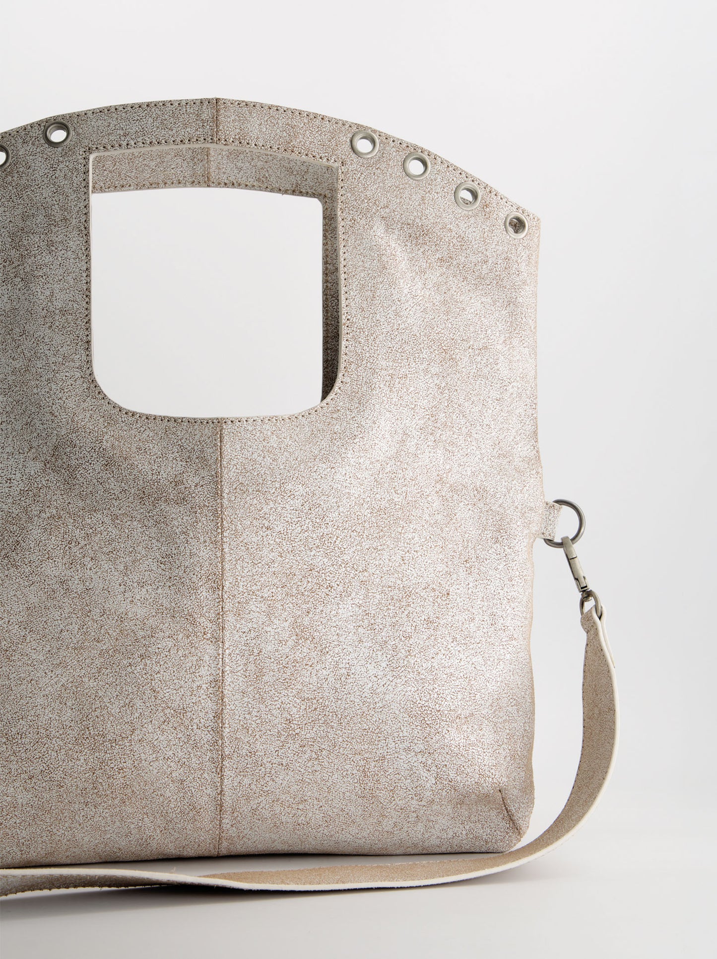 Bolso multiposición en piel craquelada - Tini-Joe