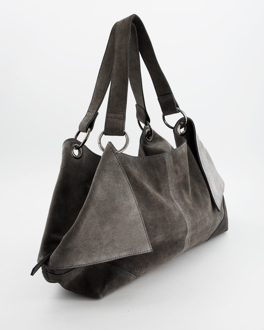 Grey suede bag - Little Steve