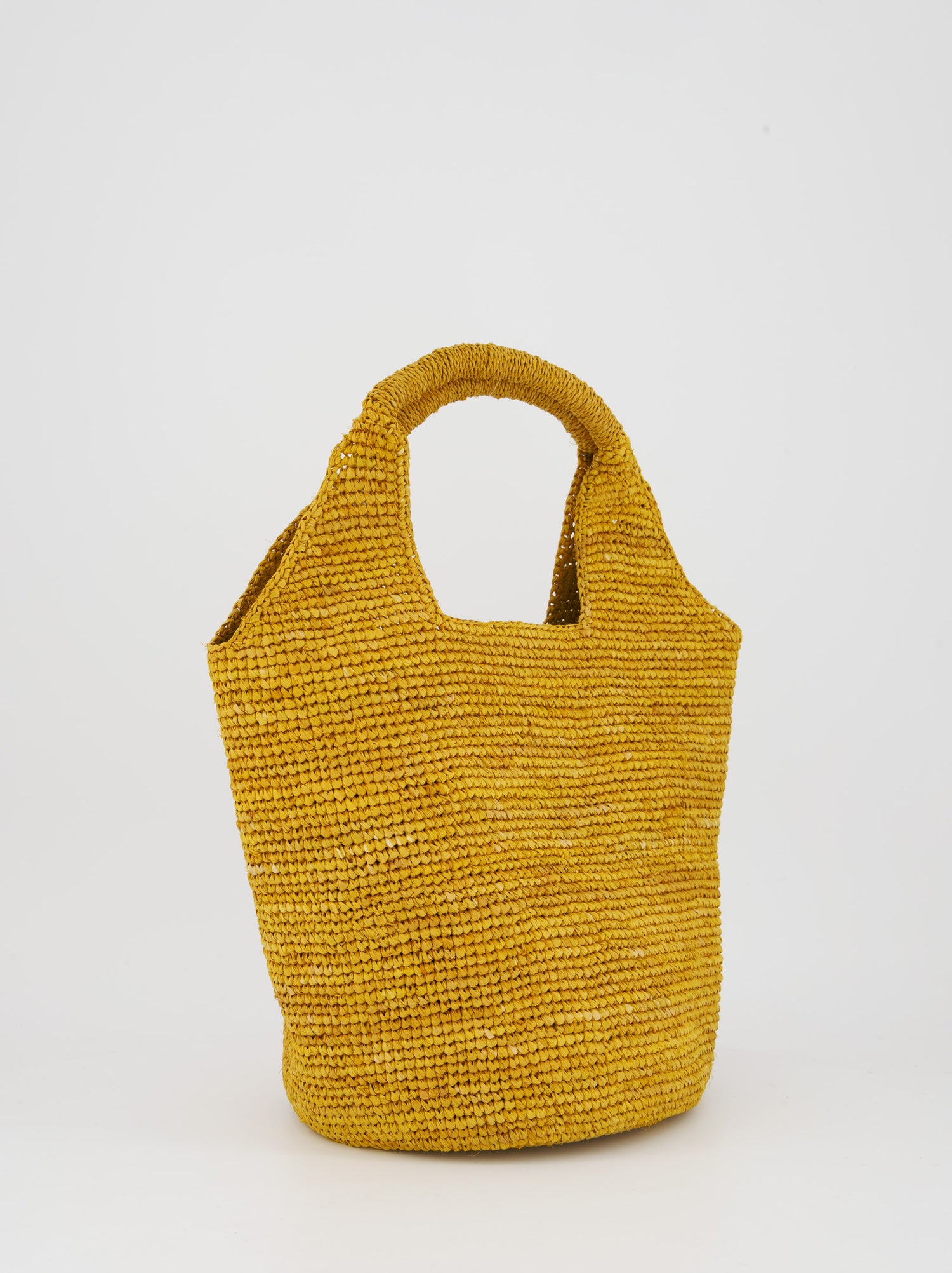 Bolso de rafia trenzada amarillo - Hanae