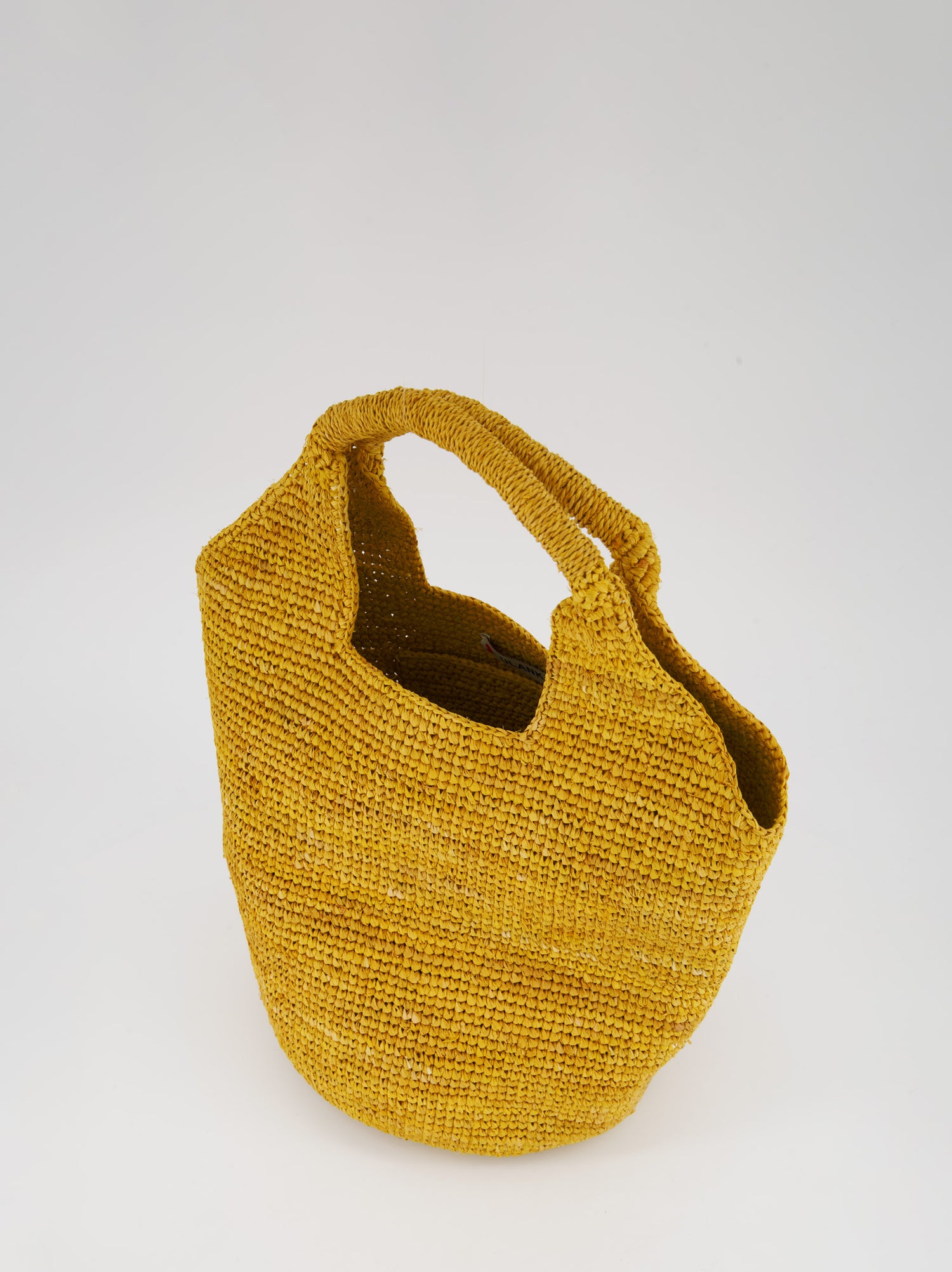 Bolso de rafia trenzada amarillo - Hanae