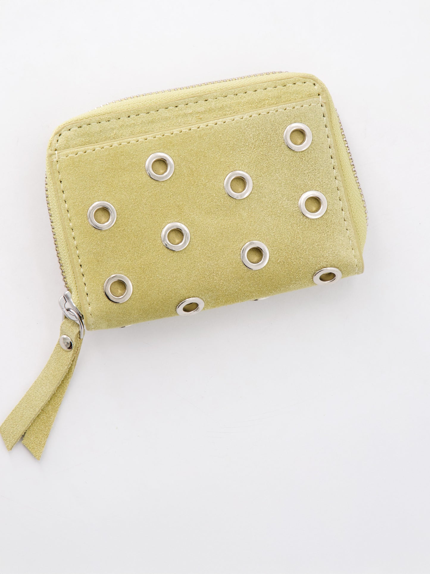 Cartera Compacta De Piel Amarilla Con Detalles Metálicos - Baly