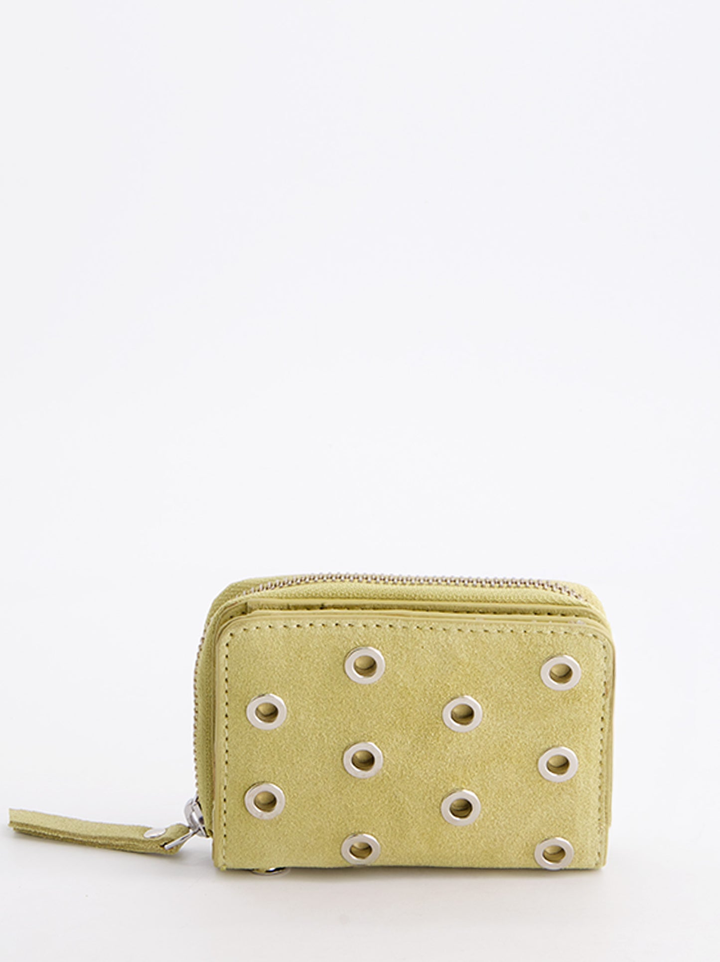 Cartera Compacta De Piel Amarilla Con Detalles Metálicos - Baly