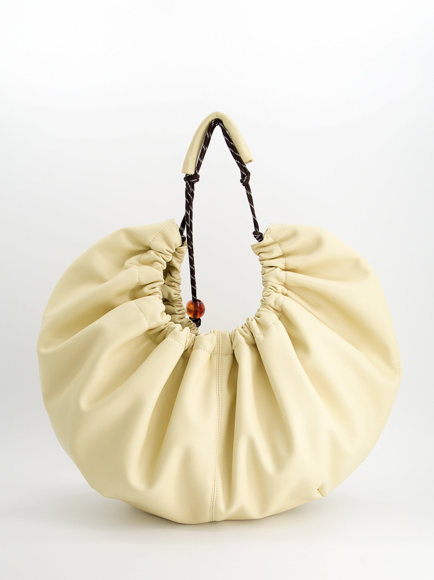 Bolso amarillo fruncido efecto piel - Bolor