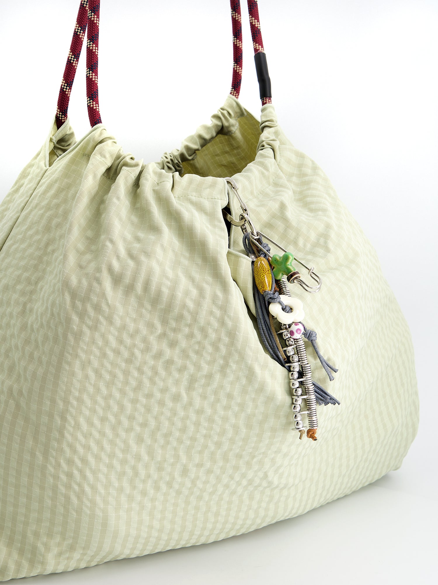 Bolso shopper técnico a cuadros con charm - Acuasi