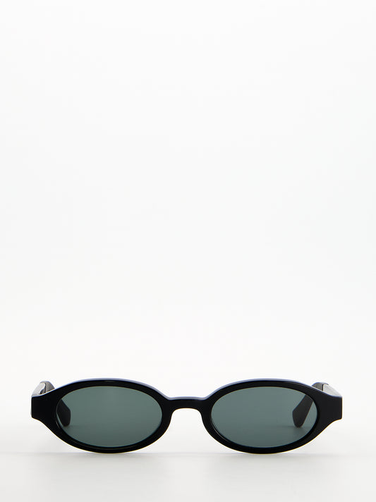 Gafas de sol ovaladas negras con lente verde - Newcom
