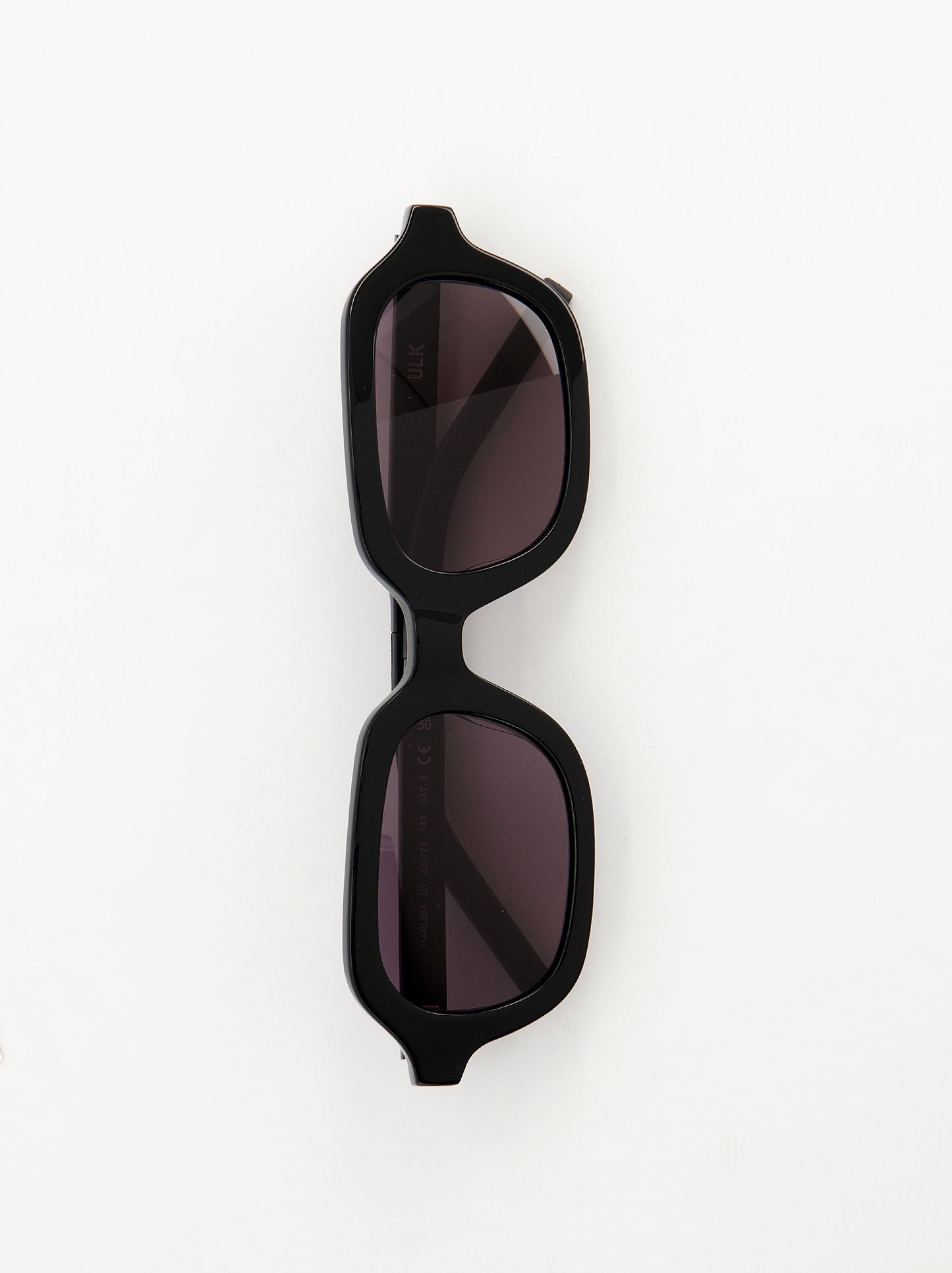 Gafas de sol rectangulares negras con lente lila - Harlem