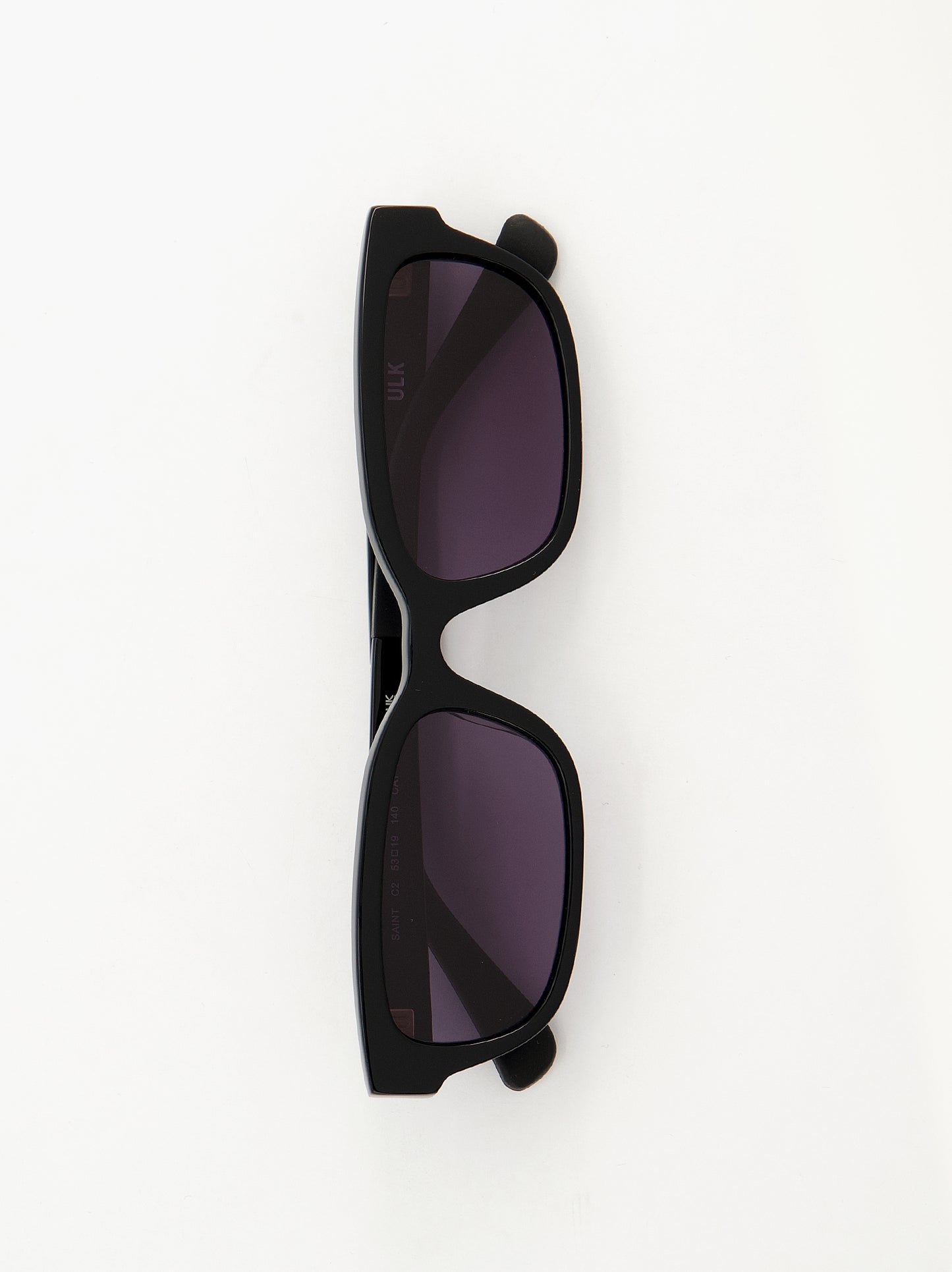 Gafas de sol rectangulares negras con lente violeta - Saint
