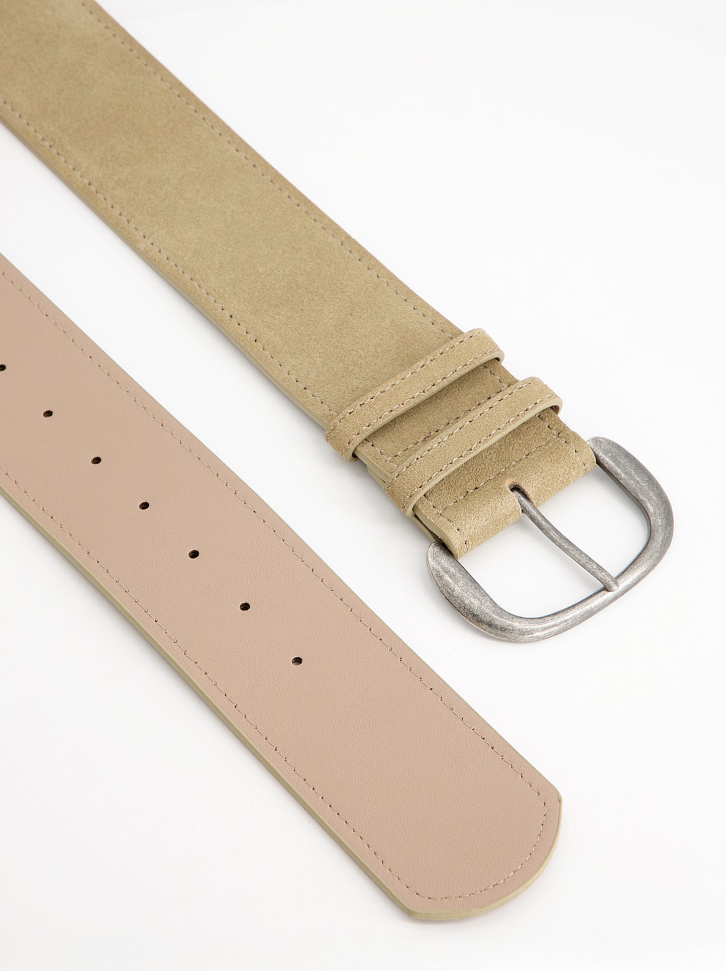 Cinturón ancho en ante beige - Momy