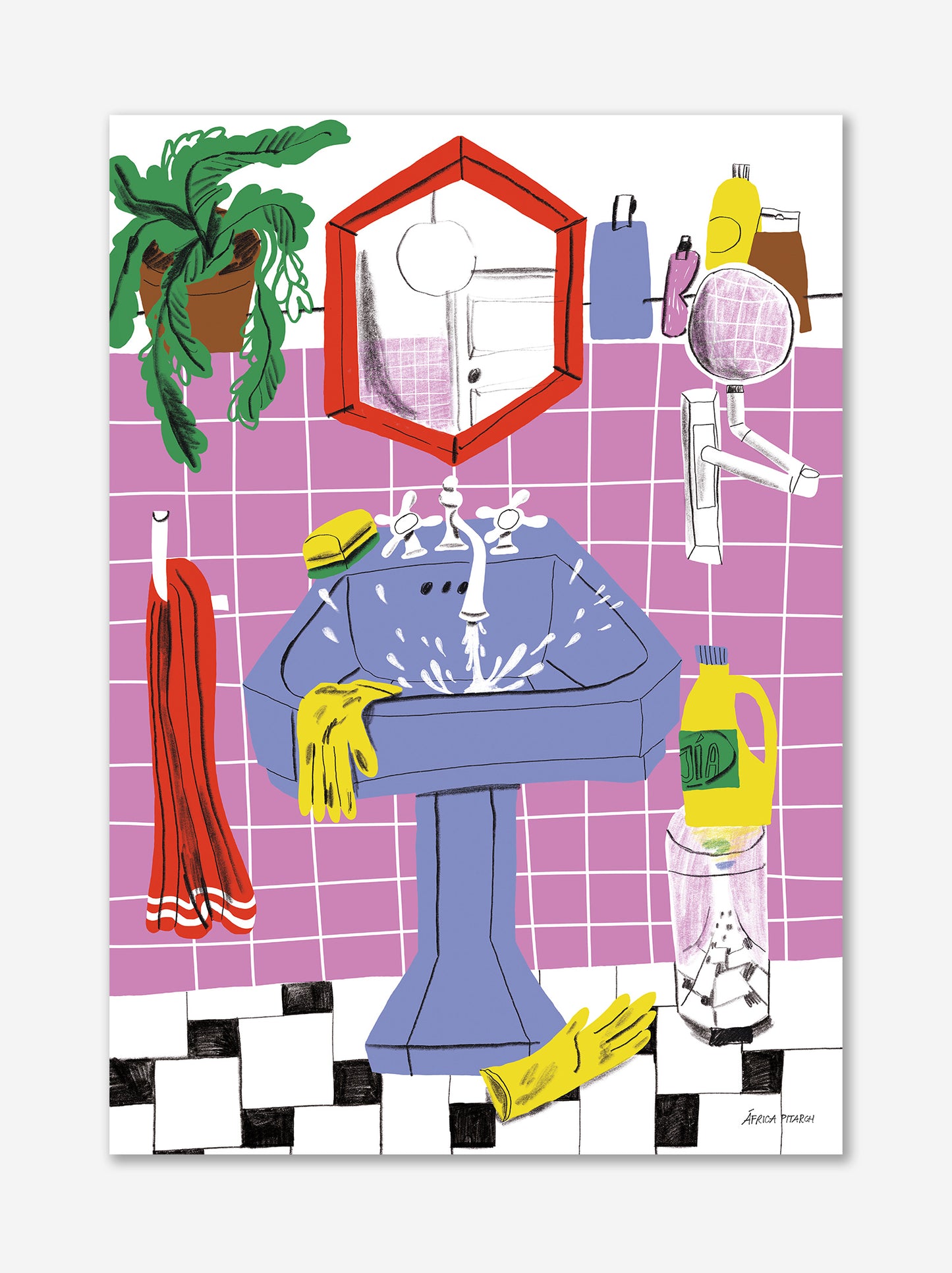 Póster Aseo - África Pitarch x ULK Workshop