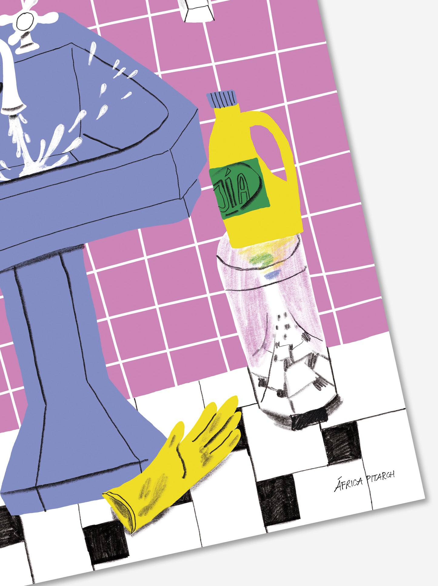 Póster Aseo - África Pitarch x ULK Workshop