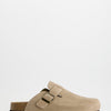 Beige Suede Clogs - Phoenix