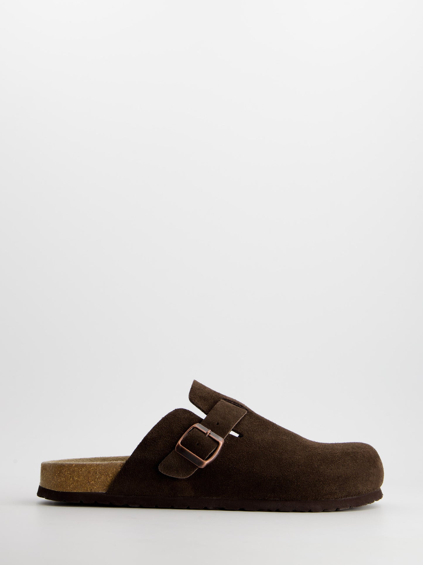Phoenix brown suede clogs