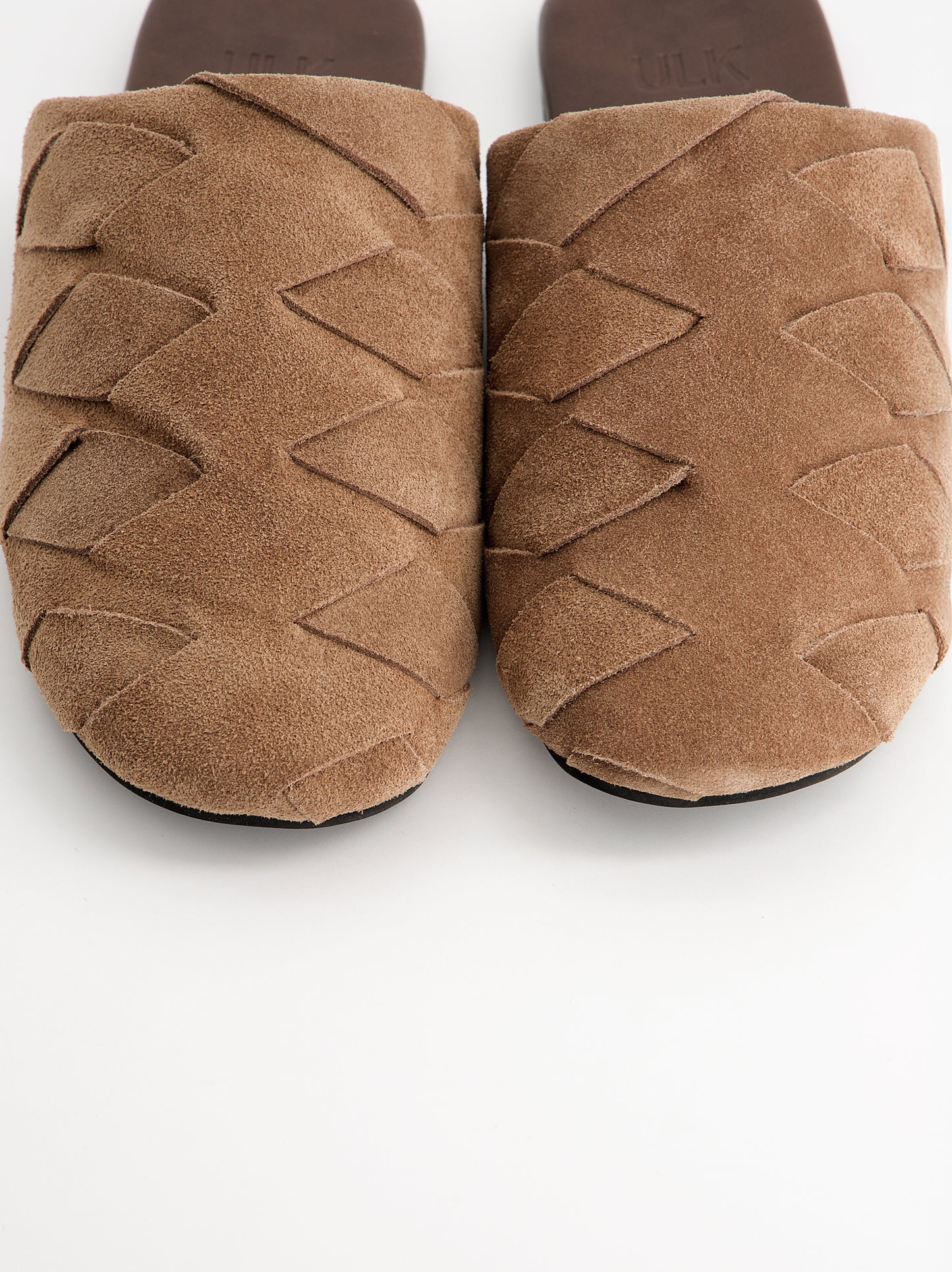 Braided suede loafers - Fade