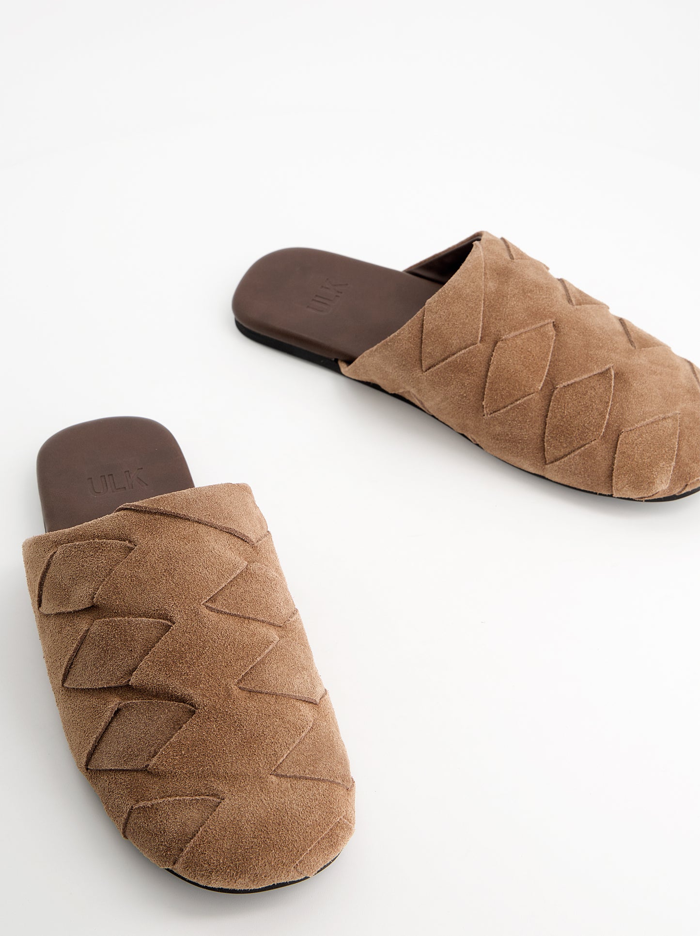 Braided suede loafers - Fade