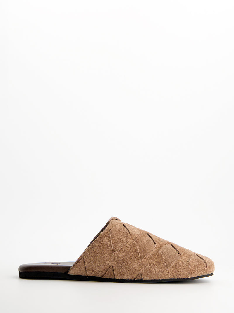 Braided suede loafers - Fade