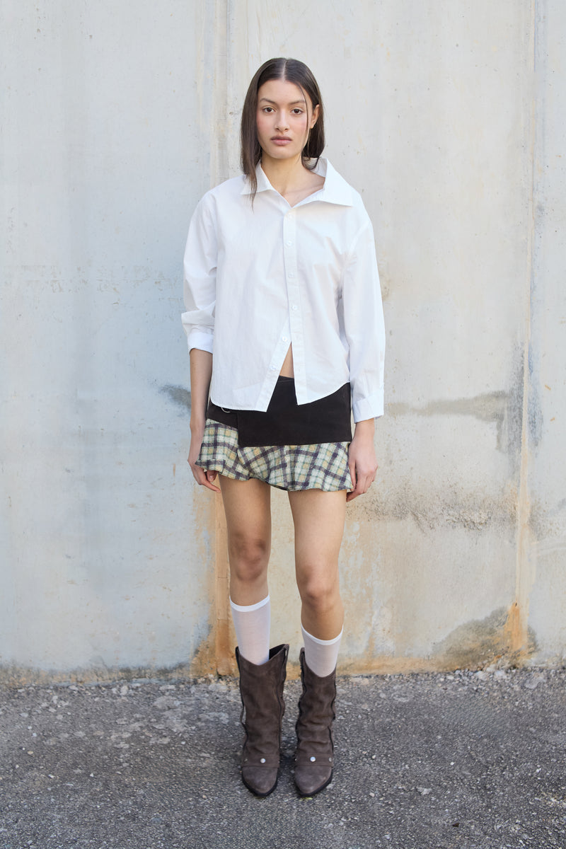 Falda mini cruzada con volantes - Liano