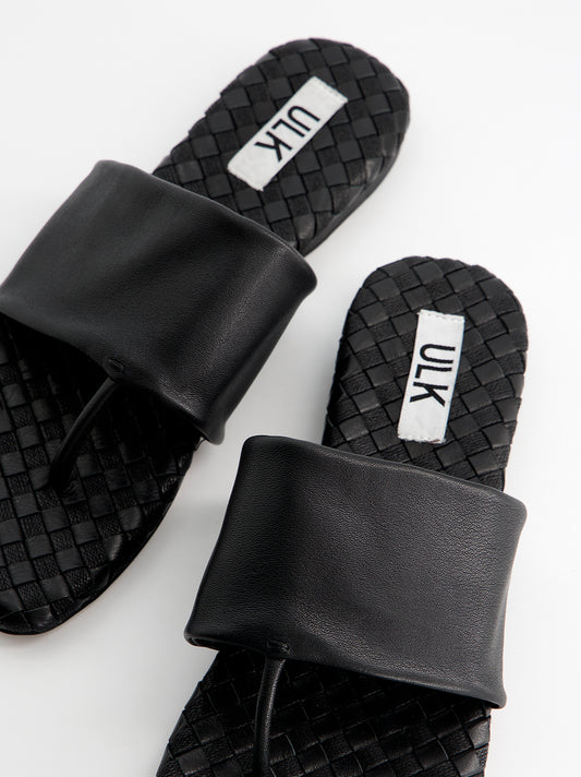 Sandalias de dedo y pala ancha en piel - Oasis