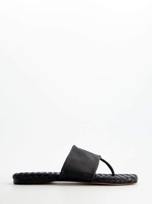 Sandalias de dedo y pala ancha en piel - Oasis