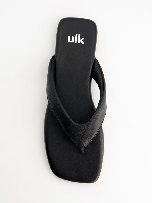 Sandalias cuadradas de dedo en piel - Zaya
