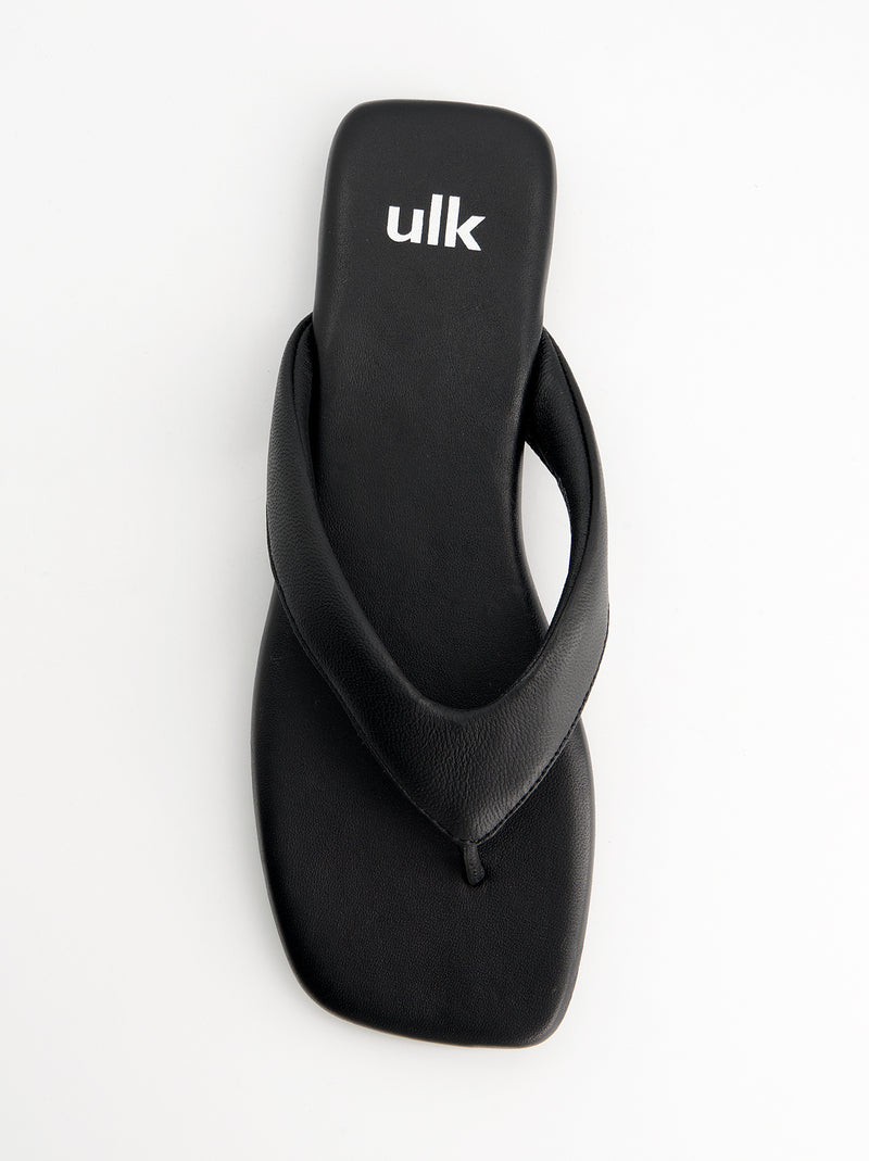 Sandalias cuadradas de dedo en piel - Zaya