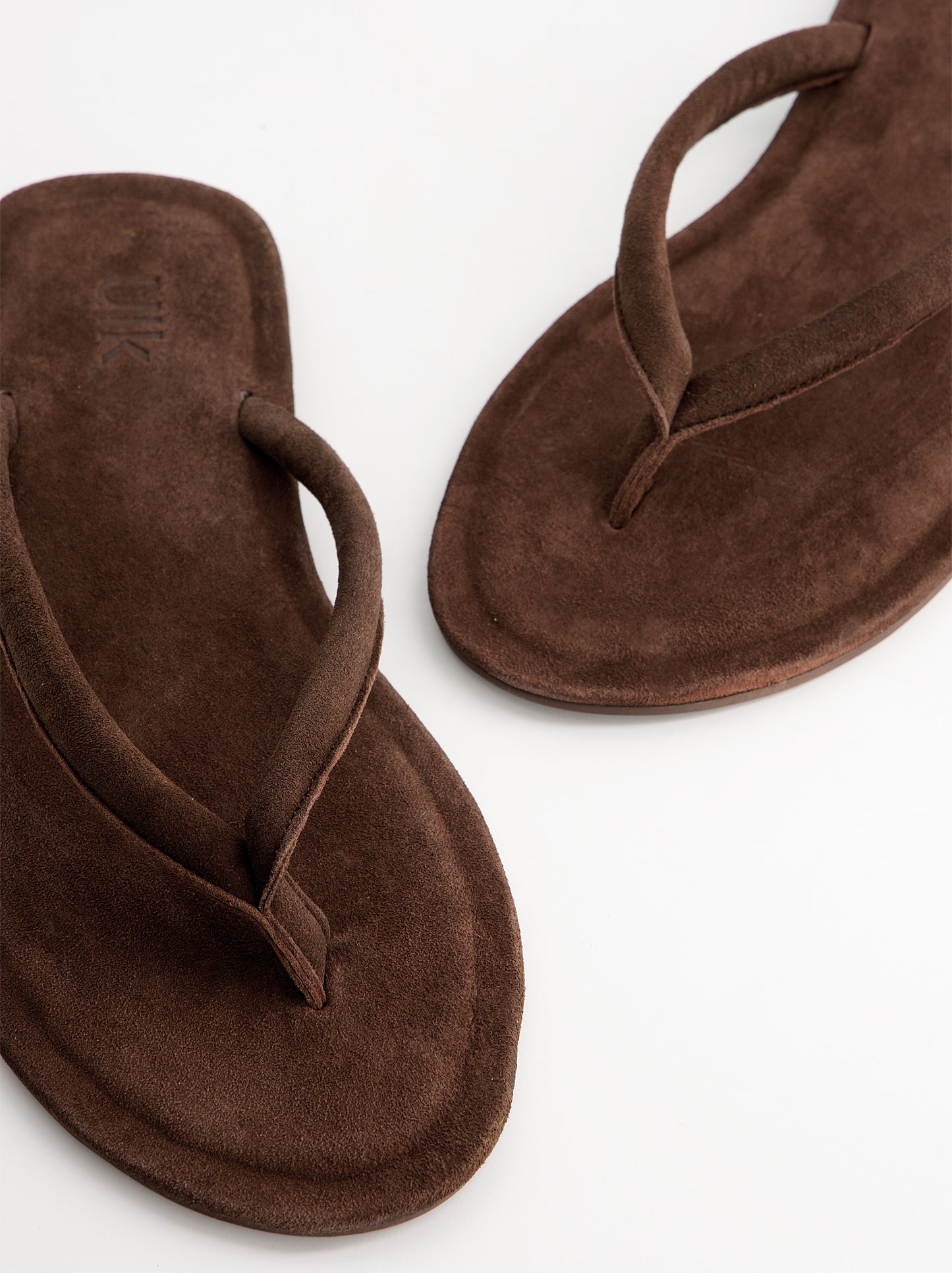 Sandalias de dedo en ante - Nude