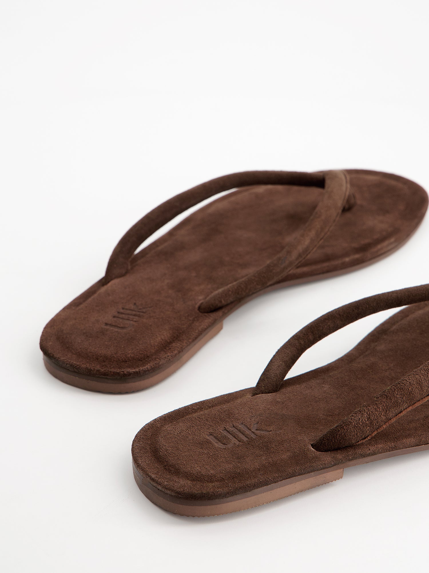 Sandalias de dedo en ante - Nude