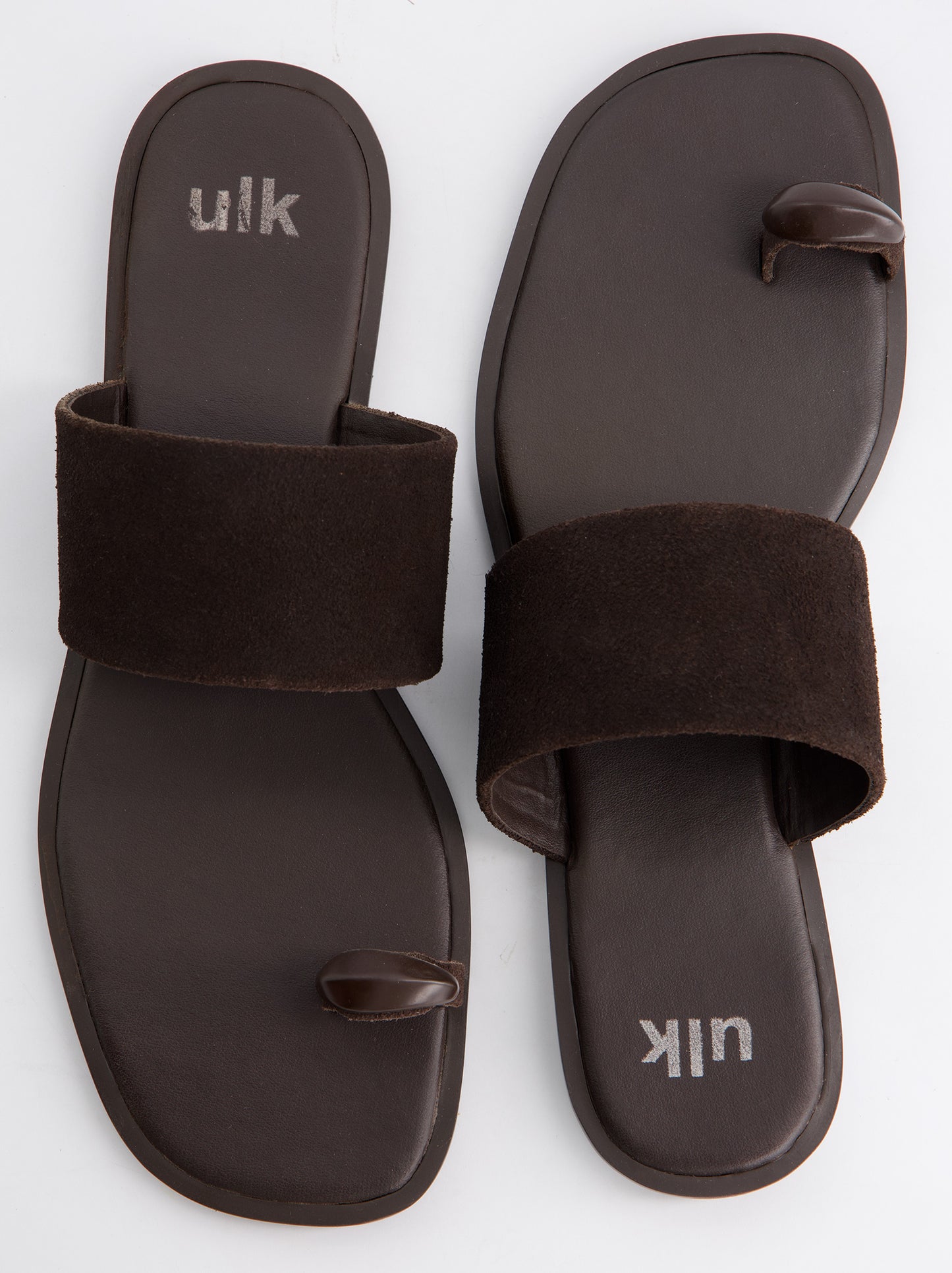 Sandalias planas de piel marrón - Fraser