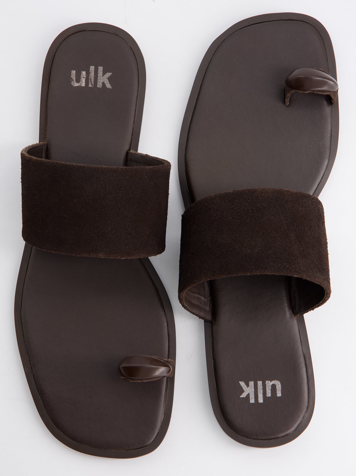 Sandalias planas de piel marrón - Fraser