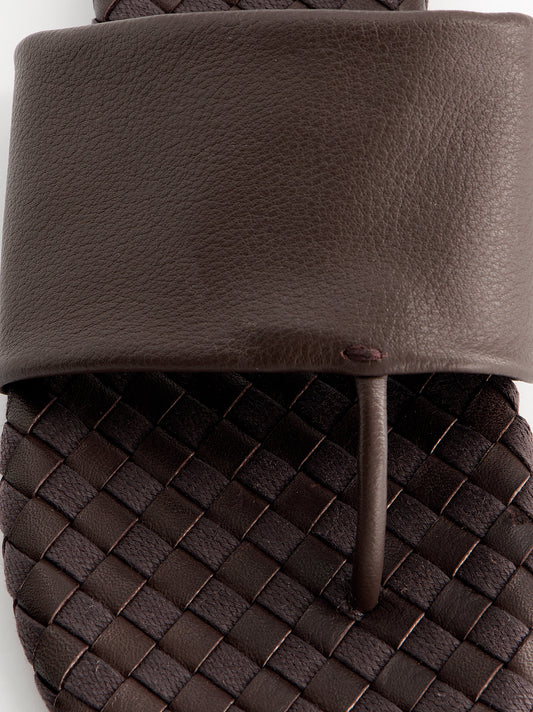 Sandalias de dedo y pala ancha en piel - Oasis