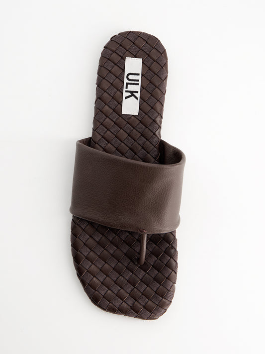 Sandalias de dedo y pala ancha en piel - Oasis