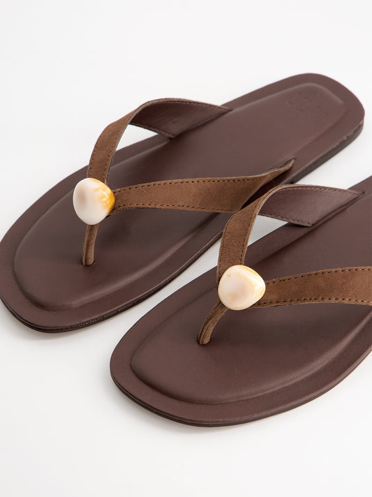 Sandalias de dedo en piel con detalle - Palm